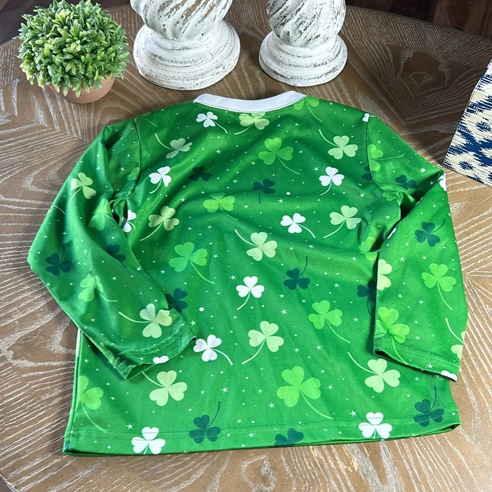 Little Boys St Patrick’s Day Irish Lucky Leprechaun Costume Long Sleeve Tee - Picture 5 of 5